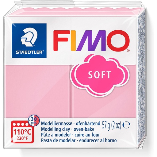 [S8020S#T21] Fimo soft boetseerklei, 57gr - strawberry cream