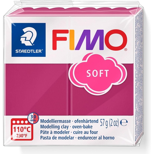 [S8020S#T23] Fimo soft boetseerklei, 57gr - frozen berry