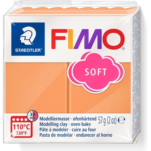 [S8020S#T41] Fimo soft boetseerklei, 57gr - papaya sorbet