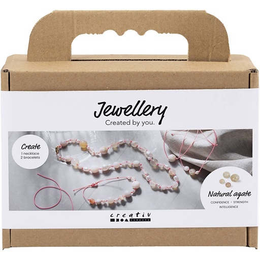 [CR977798] Mini Kit DIY Bijoux, Collier et bracelet, rose, 1 Pq.
