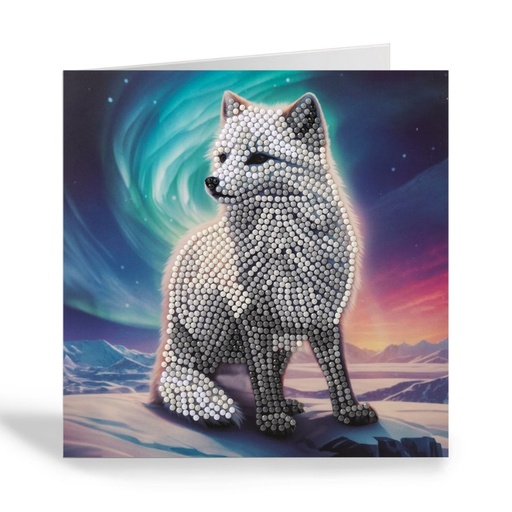 [CCK18#A137] Crystal Card Kit ® Diamond Painting 18x18cm, Aurora the Fox