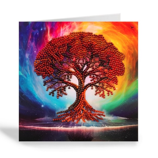[CCK18#A135] Crystal Card Kit ® Diamond Painting 18x18cm, Tree of life