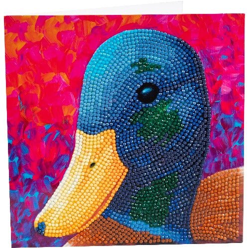 [CCK18#A114] Crystal Card Kit ® Diamond Painting 18x18cm, Delightful Duck