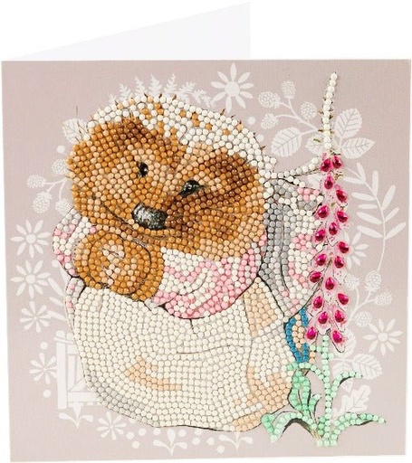[CCK18#PRBT10] Crystal Card Kit ® Diamond Painting 18x18cm, Mrs. Tiggy-Winkle
