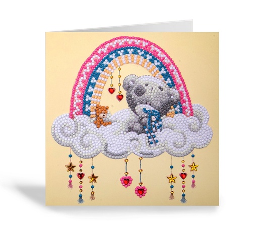 [CCK18#MTY128] Crystal Card Kit ® Diamond Painting 18x18cm, New Baby Tiny Tatty Teddy