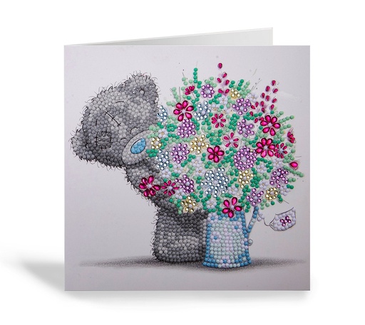 [CCK18#MTY129] Crystal Card Kit ® Diamond Painting 18x18cm, Someone Special Tatty Teddy