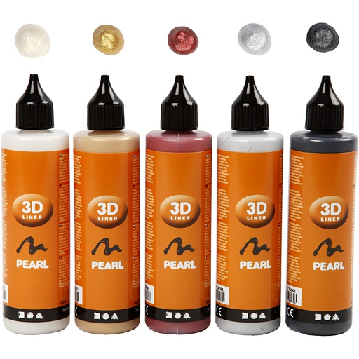 [CR30385] 3D Liner - Assortiment, couleurs métalliques, 5x100 ml/ 1 Pq.