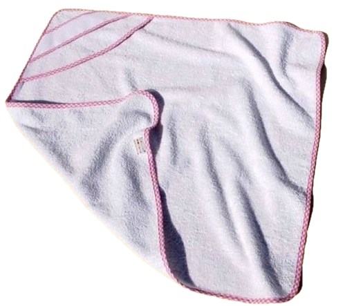 [B12270BCC#02] Cap de bain galon aida 74x74cm, Blanc - Roze(BM Collectie)