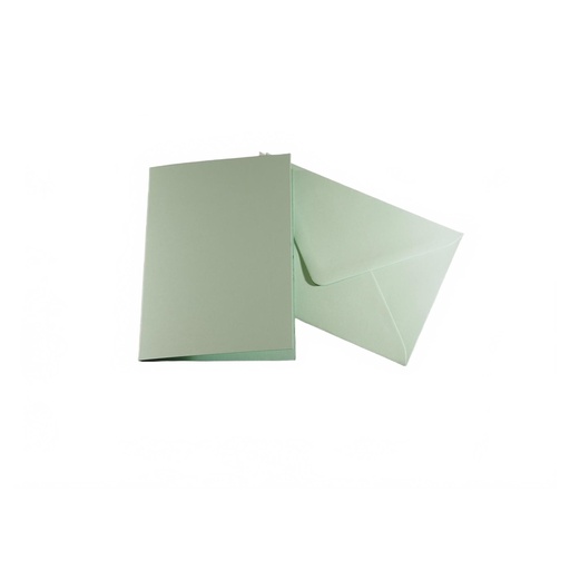 [066700#50] Cartes de Voeux 10,5x15cm - 10 pieces - Vert Clair