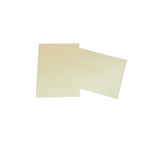 [066700#15] Cartes de Voeux 10,5x15cm - 10 pieces - Jaune Clair