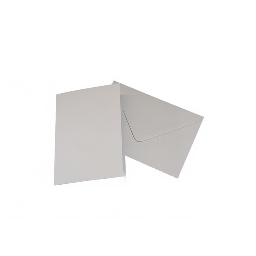 [066700#88] Cartes de Voeux 10,5x15cm - 10 pieces - Gris Clair