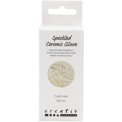 [CR7897#51] Gespikkeld Keramiekglazuur, 999-1060 °C, dekkend, Tusk Tusk, 60 ml/ 1 Doosje