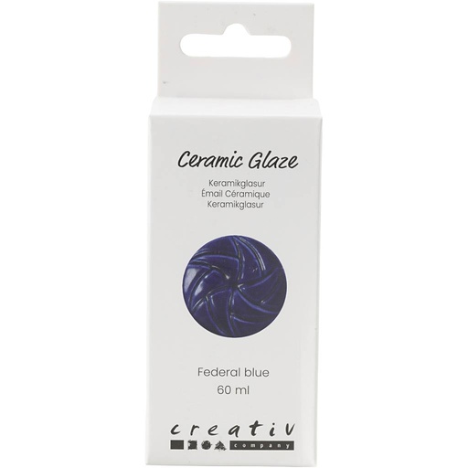 [CR7897#08] Keramiek Glazuur, 984-1101 °C, dekkend, Federal Blue, 60 ml/ 1 Doosje
