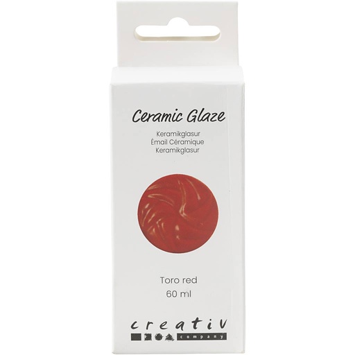 [CR7897#04] Keramiek Glazuur, 984-1101 °C, dekkend, Toro Red, 60 ml/ 1 Doosje