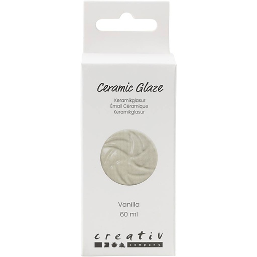 [CR7897#01] Keramiek Glazuur, 984-1101 °C, dekkend, vanilla, 60 ml/ 1 Doosje