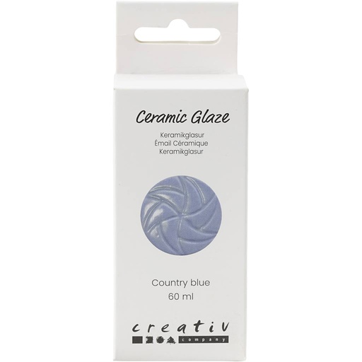 [CR7897#07] Keramiek Glazuur, 984-1101 °C, dekkend, Country Blue, 60 ml/ 1 Doosje