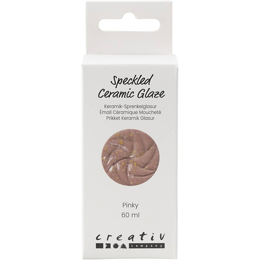 [CR7897#52] Gespikkeld Keramiekglazuur, 999-1060 °C, dekkend, Pinky, 60 ml/ 1 Doosje