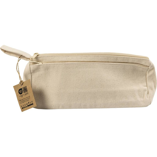 [CR499082] Etui, Driehoekig, H: 8 cm, D: 6 cm, B: 22 cm, licht naturel