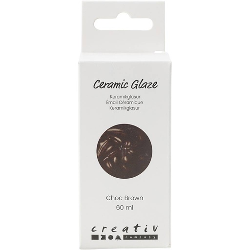 [CR7897#11] Keramiek Glazuur, 984-1101 °C, dekkend, Chocolate Brown, 60 ml/ 1 Doosje