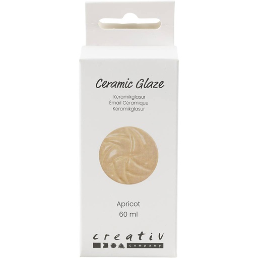 [CR7897#10] Keramiek Glazuur, 984-1101 °C, dekkend, Apricot, 60 ml/ 1 Doosje