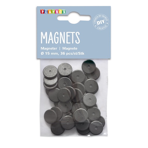 [P9080005] Magneten rond 15mm, 36 stuks