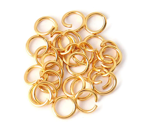 [P19177] Ringen Goud, 4mm - 100 Stuks