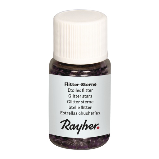 [R39377#10] Glitter stervorm, 3mm ø, 10ml, Blauw