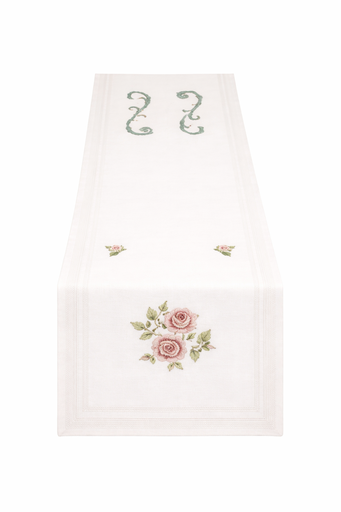 [BE40#1265] Napje/Loper voorbedrukt dessin, 40x100 cm, met garen, kruissteek