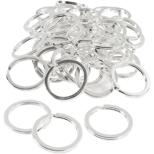 [381622] Porte-clés 2.5 cm, Argent - 25 Stuks