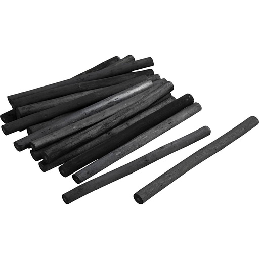 [CR7034467] Bâtons de fusain, natural, L : 13,5 cm, d 10 mm, 18 pièces/ 1 Pq.