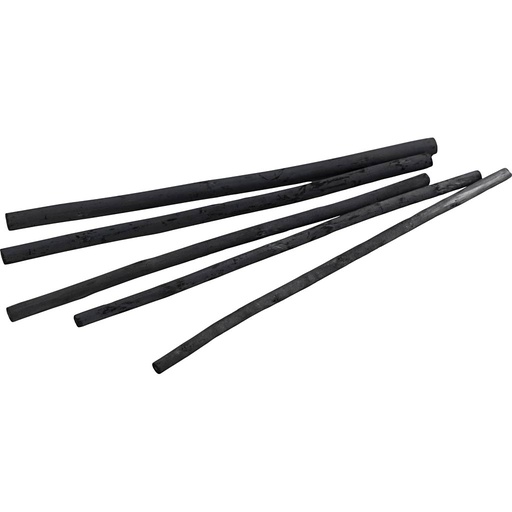 [CR7034470] Houtskool sticks, natural, L: 15 cm, d 5 mm, 5 stuks