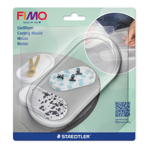 [S874255] Fimo Casting Gietvorm oval