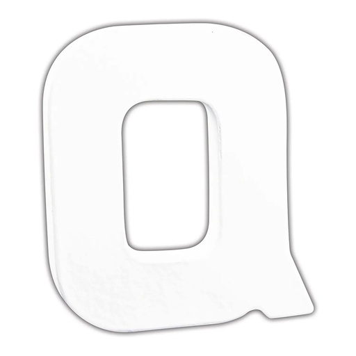 [DE-ABC#746] Décopatch Alfabet klein Letter 12cm, Q. - Wit