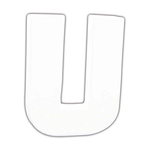 [DE-ABC#750] Décopatch Alfabet klein Letter 12cm, U. - Wit