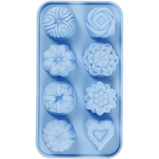 [CR37133] Siliconenvormen, lichtblauw, cakejes, 25ml