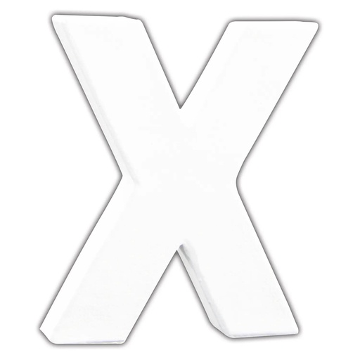 [DE-ABC#753] Décopatch Alfabet klein Letter 12cm, X. - Wit