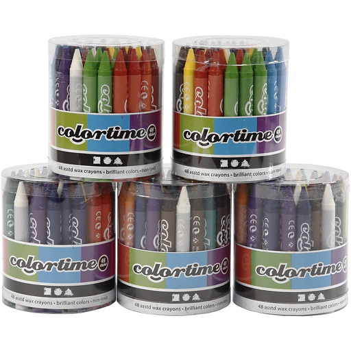 [CR38145] Colortime waskrijt, 5x48 div/ 1 set