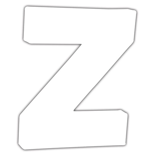 [DE-ABC#755] Décopatch Alfabet klein Letter 12cm, Z. - Wit