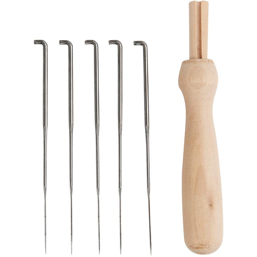 [CR41237] Viltnaald houder, L: 9 cm, 1 set