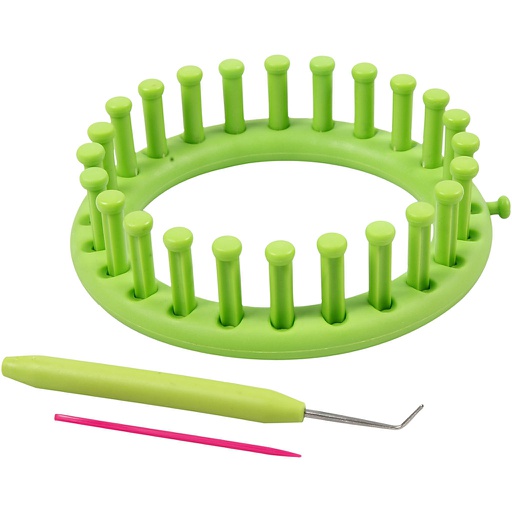 [CR42201] Knitting loom 12 cm, incl naald - loom - instructie